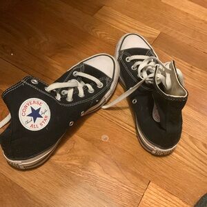 Converse black hightop shoes